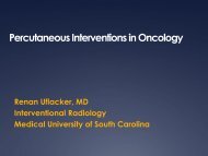 Percutaneous Interventions in Oncology