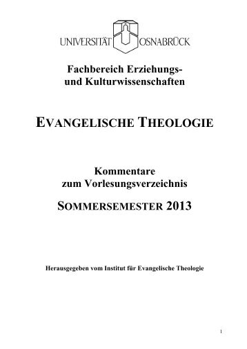 altes testament und antikes judentum - Evangelische Theologie