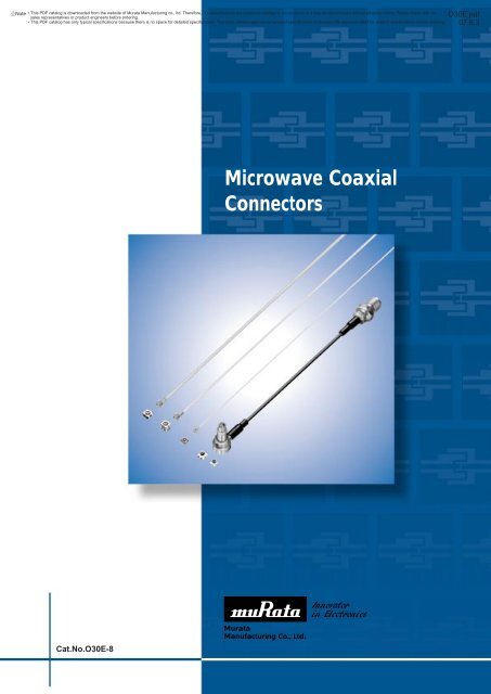 Microwave Coaxial Connectors SMT FSC Type - Future Electronics