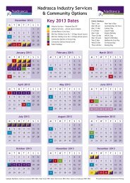 Nadrasca 2013 Calendar and Help us Save the Farm flyer