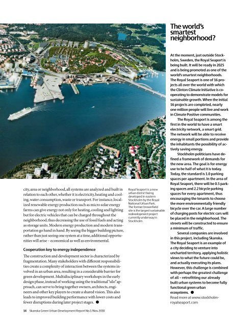 Green Urban Development Report No.1 - Skanska