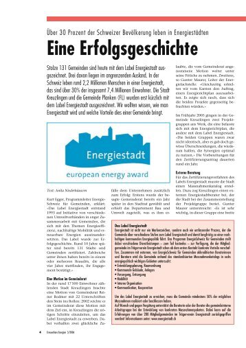 Eine Erfolgsgeschichte - www.energiestadt.ch