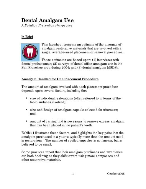 Dental Amalgam Use [pdf]
