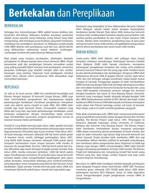 PERSATUAN PENDUDUK UMA BAWANG - Equator Initiative