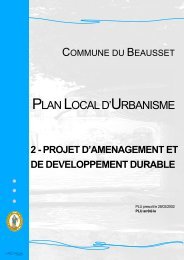 projet d'amenagement et de developpement durable - Le Beausset