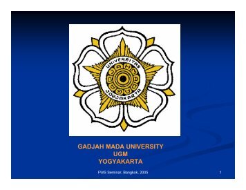 GADJAH MADA UNIVERSITY UGM YOGYAKARTA - Universitas ...