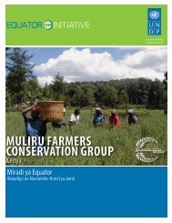 MULIRU FARMERS CONSERVATION GROUP - Equator Initiative