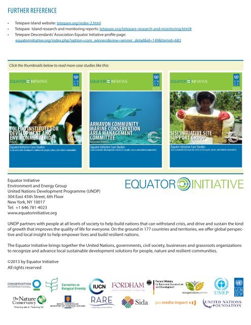 Tetepare Descendants' Association (TDA) - Equator Initiative