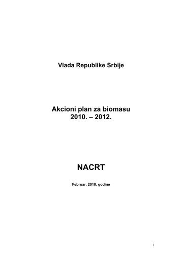 Nacrt akcionog plana za biomasu 2010.