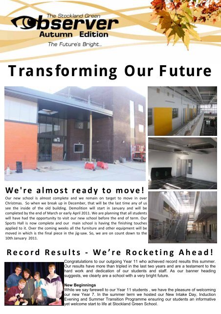 Transforming Our Future Stockland Green School