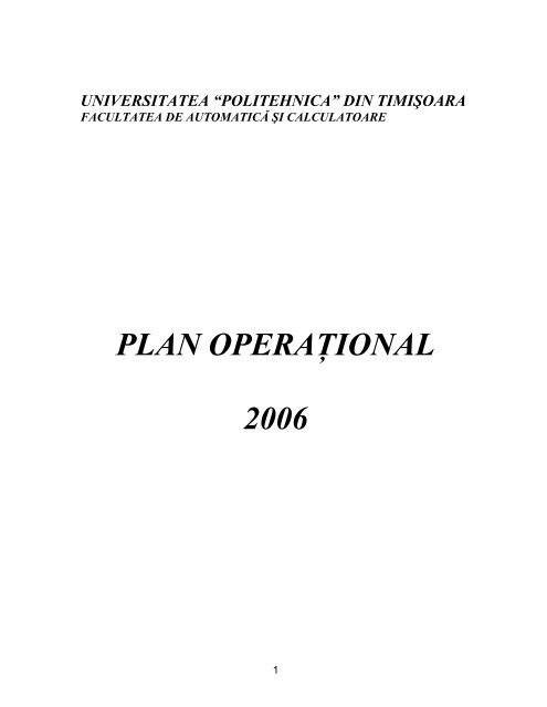 2006 - Universitatea ``Politehnica`` din Timisoara