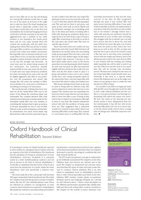 Oxford Handbook of Clinical Rehabilitation Second Edition - ACNR