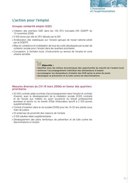 Rapport d'activitÃ© ministÃ©riel 2006 - DÃ©lÃ©gation interministÃ©rielle Ã  la ...