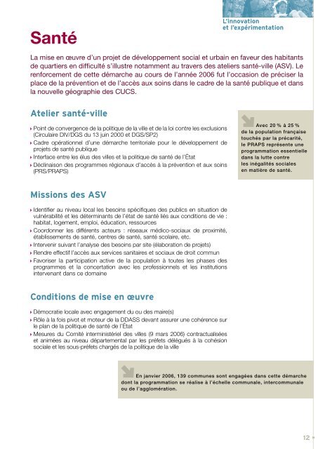 Rapport d'activitÃ© ministÃ©riel 2006 - DÃ©lÃ©gation interministÃ©rielle Ã  la ...