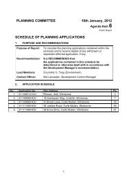 schedule of planning applications