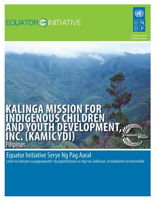 kalinga mission for indigenous children and youth ... - Equator Initiative