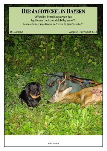 Der Jagdteckel in Bayern 2013-IV - Jagdlicher Dachshundklub ...