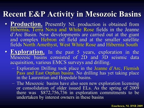 Petroleum Exploration Opportunities in Jeanne d'Arc Basin , Call for ...