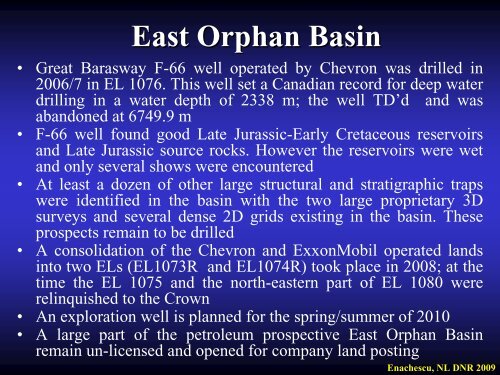 Petroleum Exploration Opportunities in Jeanne d'Arc Basin , Call for ...