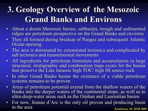 Petroleum Exploration Opportunities in Jeanne d'Arc Basin , Call for ...