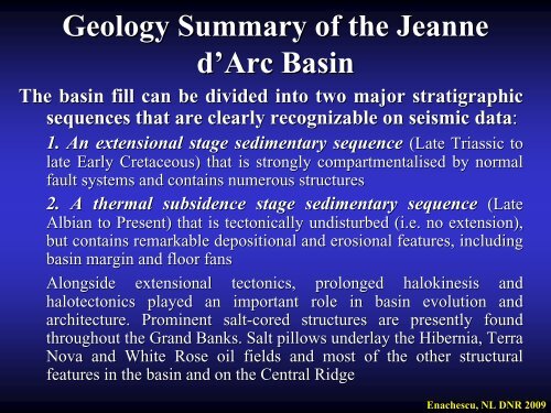 Petroleum Exploration Opportunities in Jeanne d'Arc Basin , Call for ...