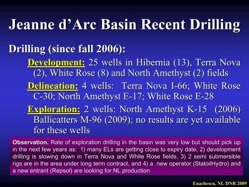 Petroleum Exploration Opportunities in Jeanne d'Arc Basin , Call for ...