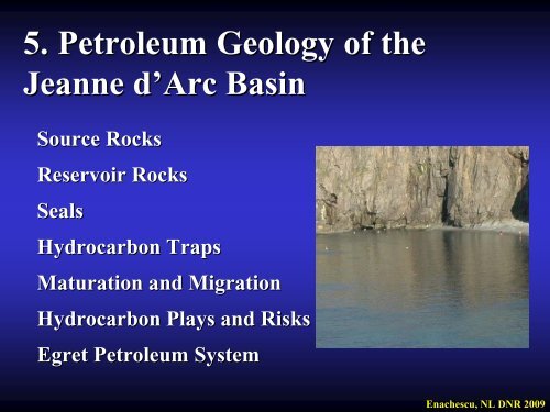 Petroleum Exploration Opportunities in Jeanne d'Arc Basin , Call for ...