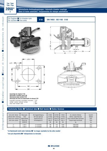 AnhÃ¤ngekupplungen Drawbar couplings Ganci di traino ... - Ringfeder