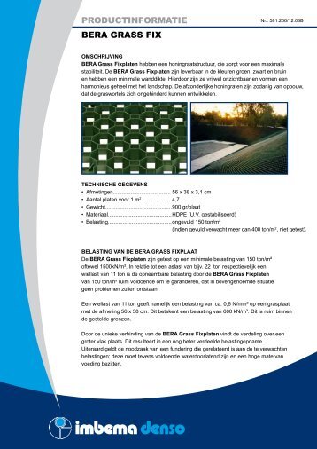 PRODUCTINFORMATIE BERA GRASS FIX - Imbema Denso