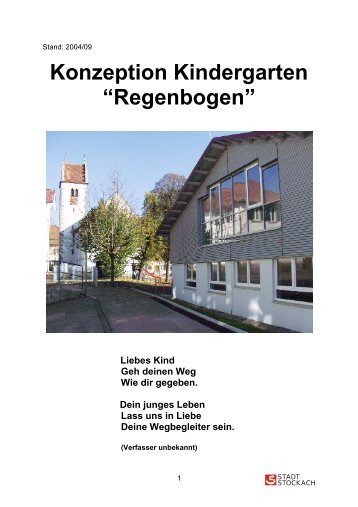 Konzeption Kindergarten â€œRegenbogenâ€ - Stadt Stockach