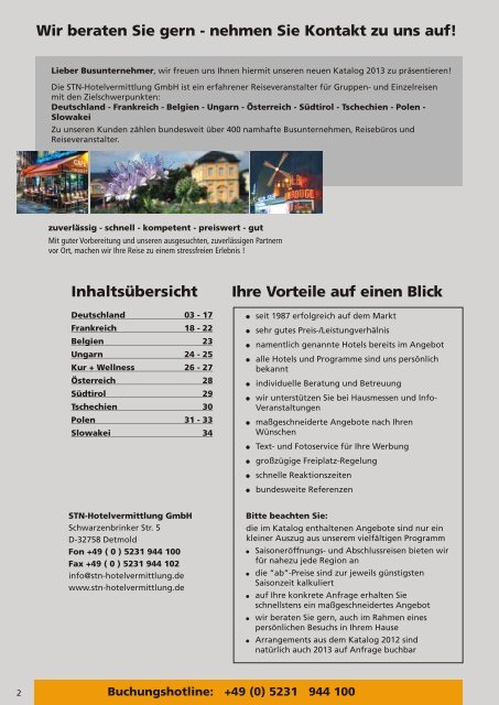 5231 944 100 Fax +49 ( 0 ) 5231 944 102 info@stn-hotelvermittlung ...