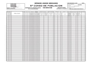 Cuestionario del Quinto Censo de Población 1930 - Inegi
