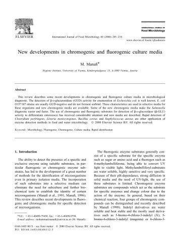 New developments in chromogenic and fluorogenic culture media