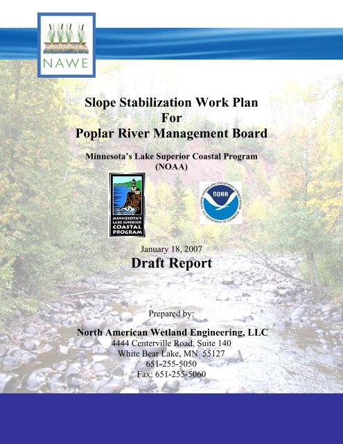 Slope Stabilization Work Plan For Poplar River Management Board