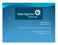 Personal Financial Advisory brochure