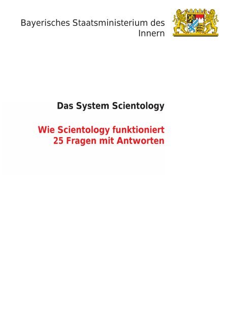 Das System Scientology - Bayerisches Staatsministerium des Innern ...