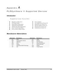 Appendix A PLDSynthesis II Supported Devices