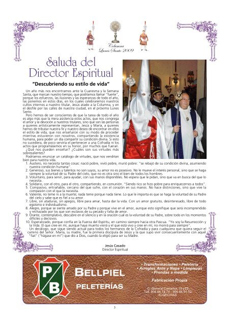 Revista Columna 2009 - CofradÃ­a de la Columna de Algeciras