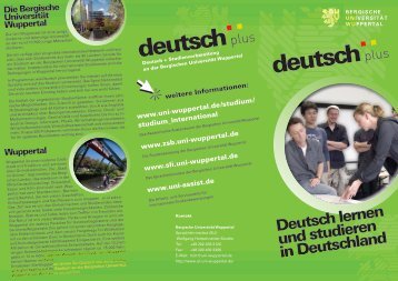 deutsch deutsch - Sprachlehrinstitut - Bergische UniversitÃ¤t Wuppertal
