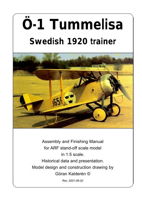 Tummelisa Manual K W Model Airplanes Inc