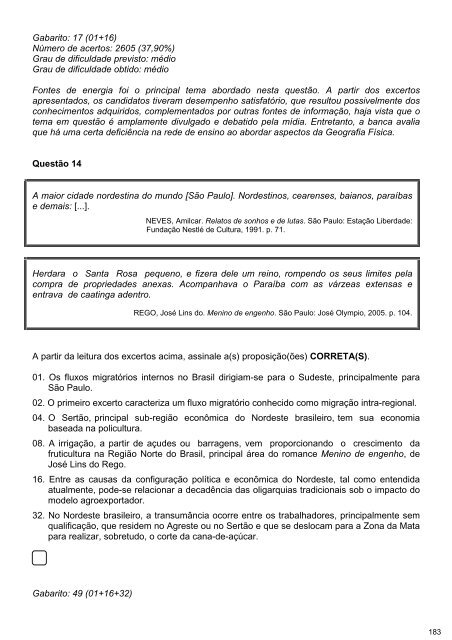 RelatÃ³rio Oficial Vestibular UFSC/2008 [PDF]