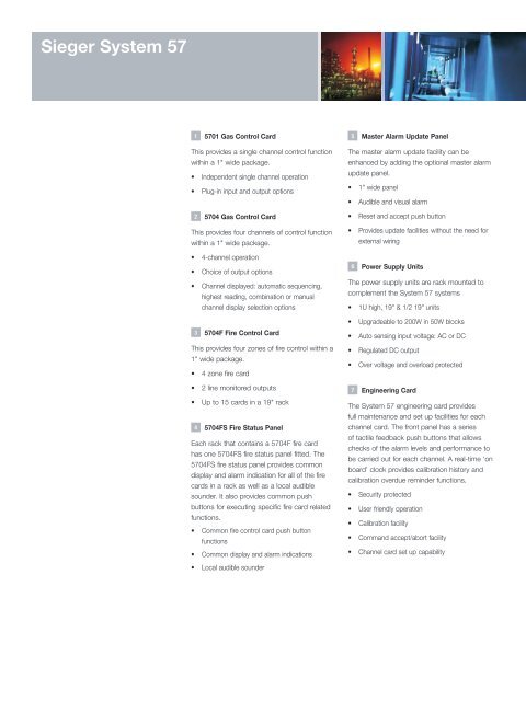 Sieger System 57 - Detection & Measurement Systems