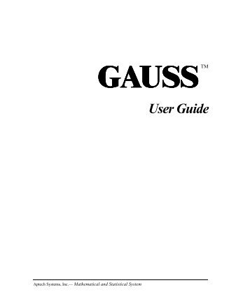Gauss 6.0 User Guide
