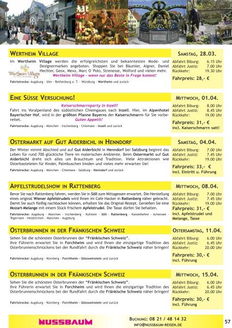 2 TAGE 08.08. - Nussbaum Reisen