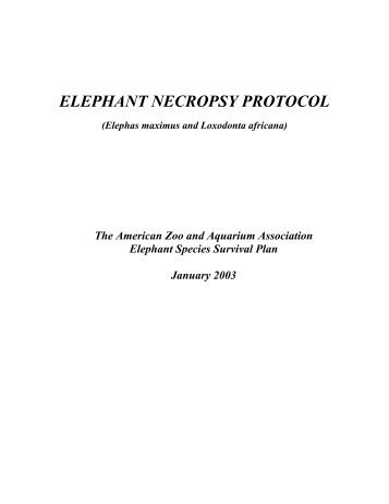 ELEPHANT NECROPSY PROTOCOL - Wildpro