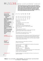 MLS 130 LINEAR DISPLACEMENT SENSOR - Wimesure