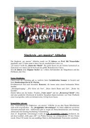 Singkreis „ars musica“ Althofen - Austria-madrid.org