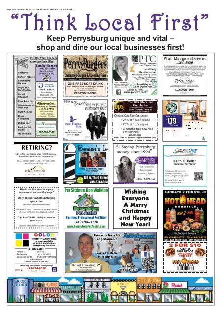 December 19, 2012 PDF Edition of the Perrysburg Messenger Journal