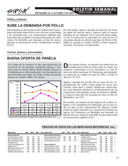 BOLETIN SEMANAL - Agronet