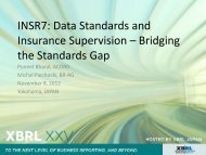 INSR7: Data Standards and Insurance Supervision - XBRL ...